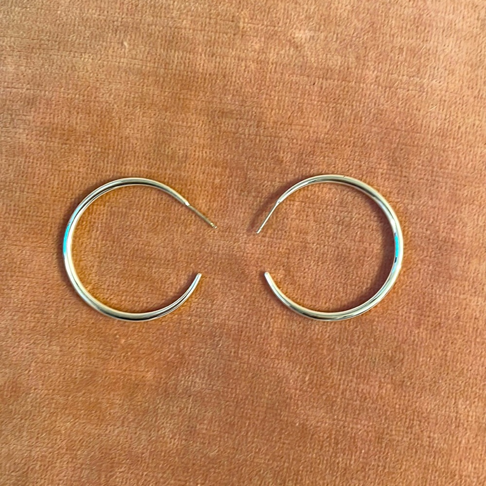 Banana Republic large silver hoop earrings